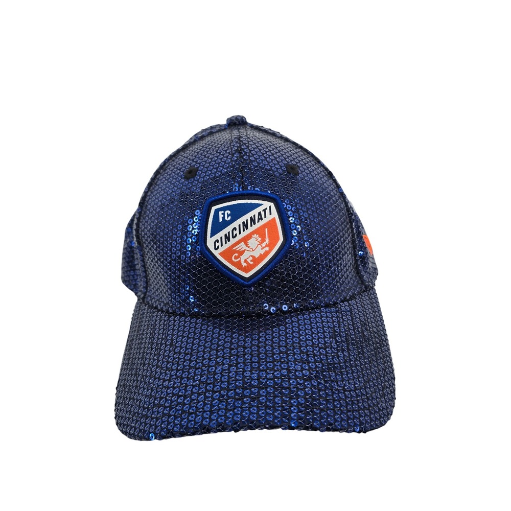 New Era FC Cincinnati MLS Blue Sequin 9FORTY Adjustable Hat Womens Soccer Cap